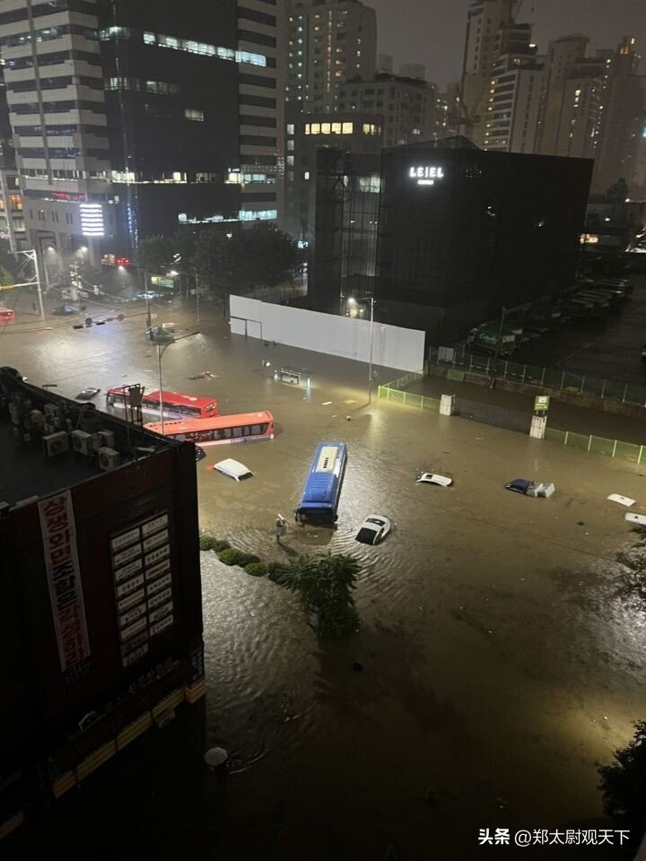 韩国暴雨 首尔上演现实版《寄生虫》