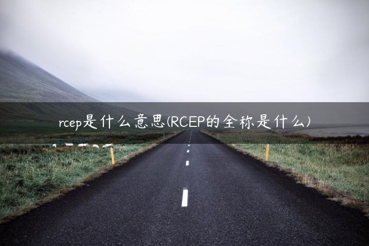 rcep是什么意思(RCEP的全称是什么)