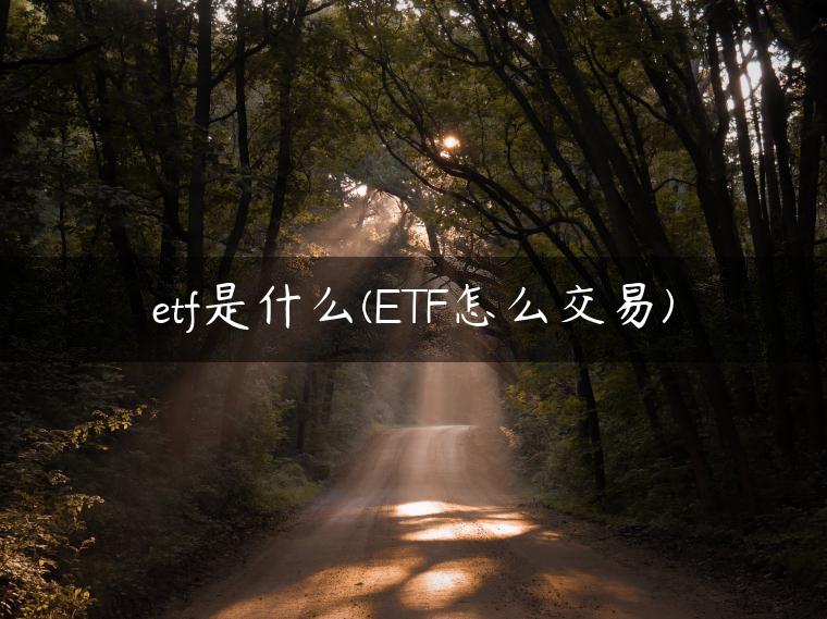 etf是什么(ETF怎么交易)