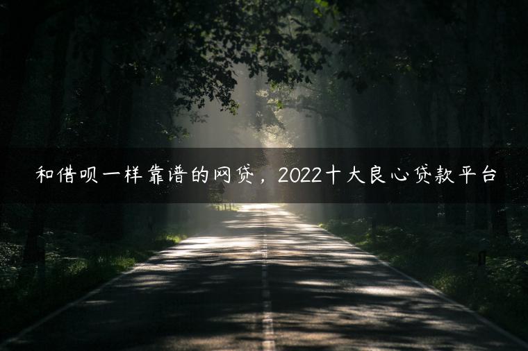 和借呗一样靠谱的网贷，2022十大良心贷款平台