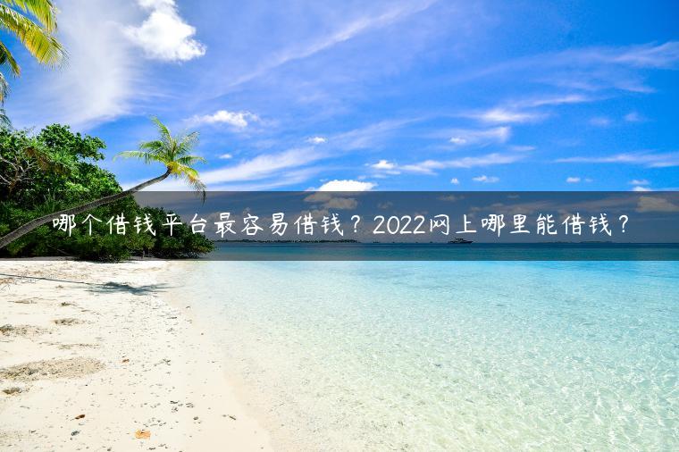 哪个借钱平台最容易借钱？2022网上哪里能借钱？