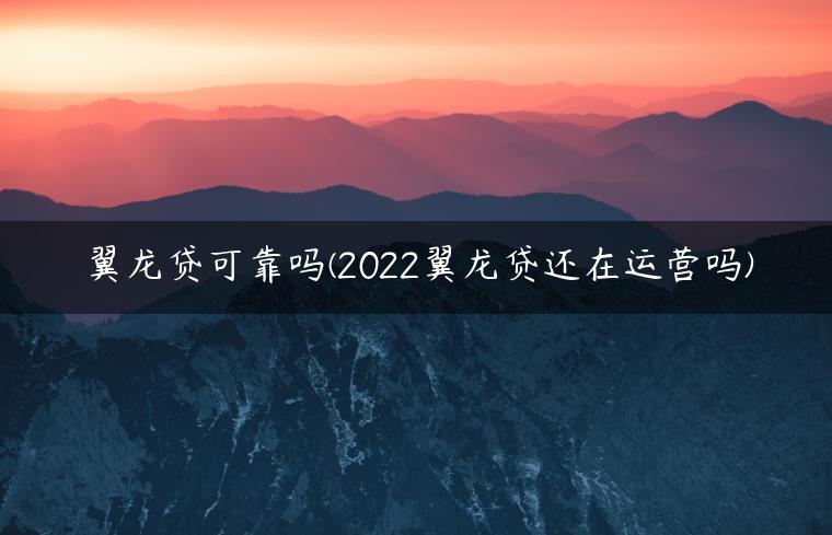 翼龙贷可靠吗(2022翼龙贷还在运营吗)