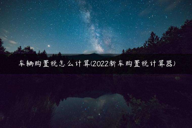 车辆购置税怎么计算(2022新车购置税计算器)