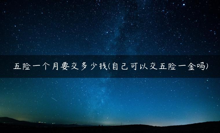 五险一个月要交多少钱(自己可以交五险一金吗)