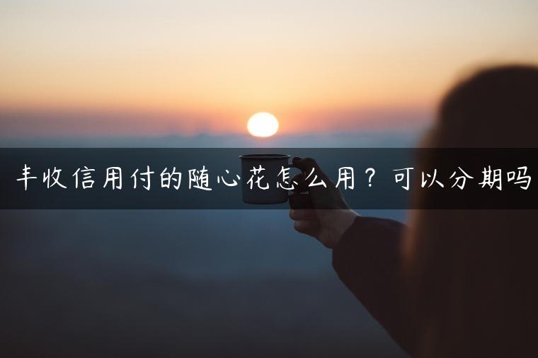 丰收信用付的随心花怎么用？可以分期吗