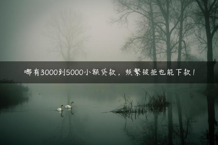 哪有3000到5000小额贷款，频繁被拒也能下款！