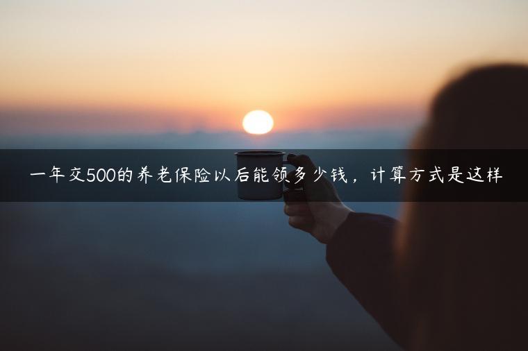 一年交500的养老保险以后能领多少钱，计算方式是这样