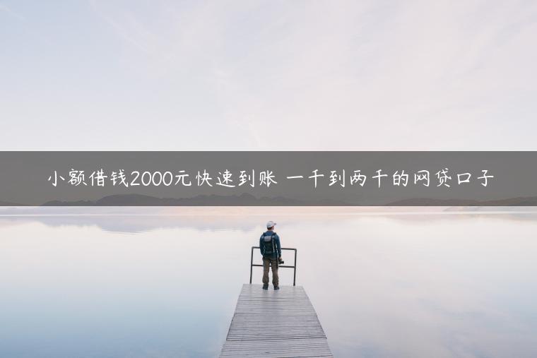 小额借钱2000元快速到账 一千到两千的网贷口子