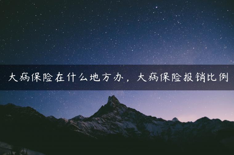 大病保险在什么地方办，大病保险报销比例