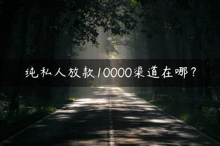 纯私人放款10000渠道在哪？