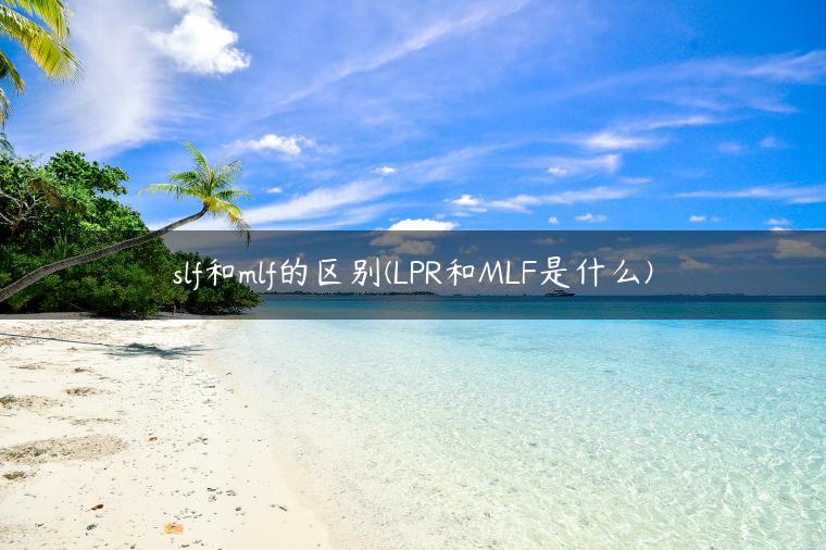 slf和mlf的区别(LPR和MLF是什么)