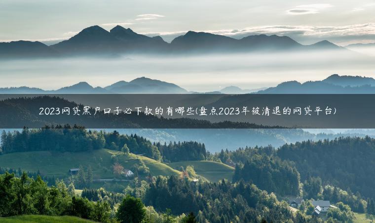 2023网贷黑户口子必下款的有哪些(盘点2023年被清退的网贷平台)