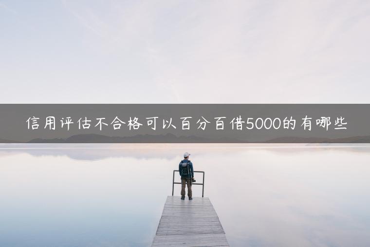 信用评估不合格可以百分百借5000的有哪些