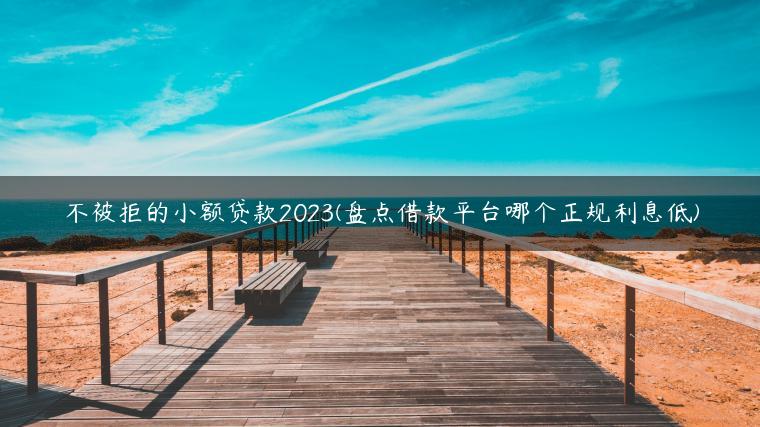 不被拒的小额贷款2023(盘点借款平台哪个正规利息低)