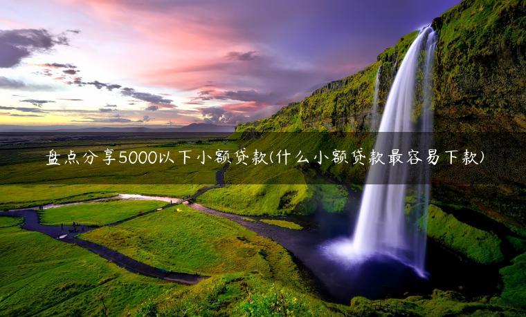 盘点分享5000以下小额贷款(什么小额贷款最容易下款)