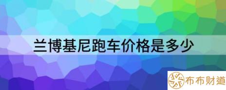 兰博基尼跑车价格是多少（国内首台定制版兰博基尼售价6000万）-1