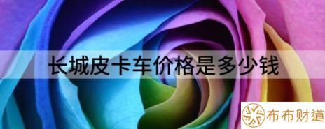 长城皮卡车价格是多少钱（长城金刚炮正式上市 售价8.88-12.38万元）-1