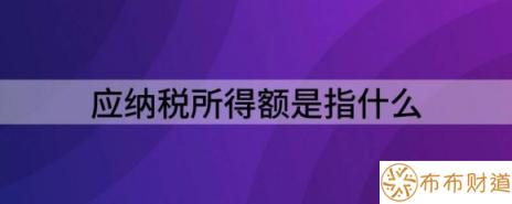 应纳税所得额是指什么（解读什么是应纳税所得额）-1